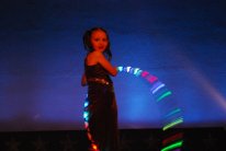 Young LED hoop Performer